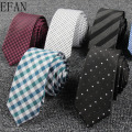 New Jacquard Woven Neck Tie for Men Classic Check Tie Fashion Polyester Mens Necktie for Wedding Business Suit Plaid Dots Tie