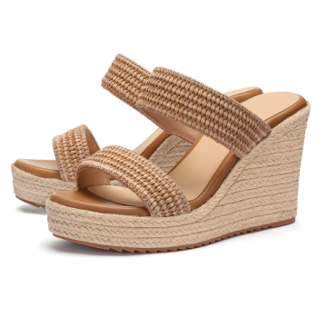 Women Espadrille Wedge Open Toe Sandals
