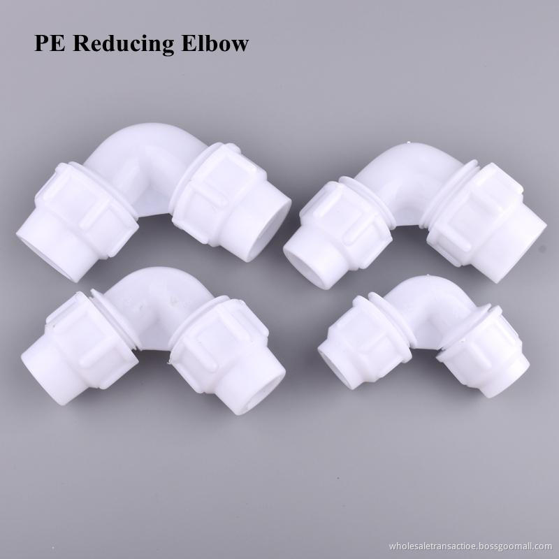 Watering Equipments 1pc 20~32mm PE Elbow Quick Connector Agricultural Irrigation System Tube Joint Greenhouse Garden Water Pipe Fittings