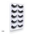 5 pairs natural false eyelashes fake lashes long makeup one box 3d mink lashes eyelash extension mink eyelashes for beauty H06