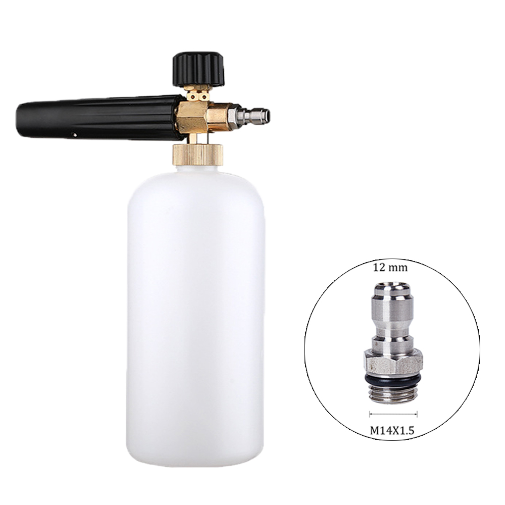 High Pressure Washer 1000ml Snow Foam Lance 1/4" quick Adapter Soap Foamer Washer With Adjustable Nozzle Sprayer For Car Washing