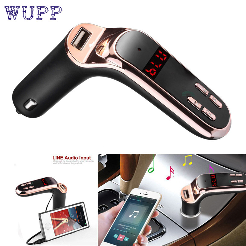 Hot Selling Bluetooth Car Kit Handsfree FM Transmitter Radio MP3 Player USB Charger & AUX Gift Jun 14