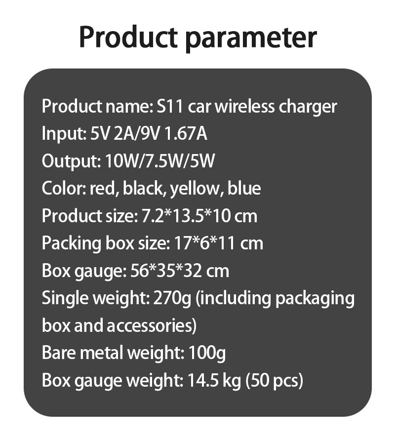 10W Wireless Charger Car Phone Holder Qi Induction Smart Sensor Fast Charging Stand Mount For Samsung S10 Note 10 iPhone 11 Pro