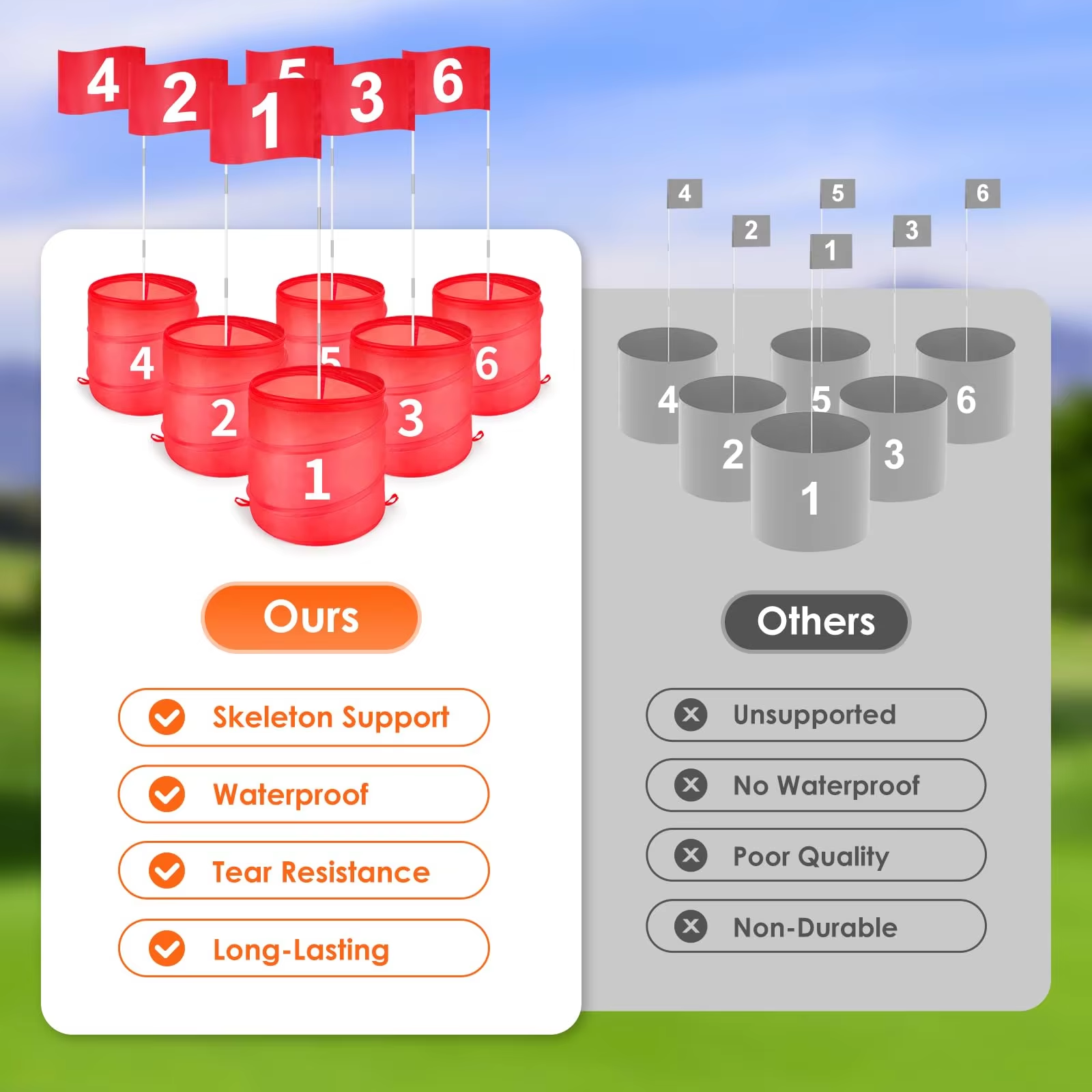 Portable 9-Hole Golf Course Backyard Golf Game for Family Adults & Kids to Play Outdoor in Lawn Park Beach Yard2