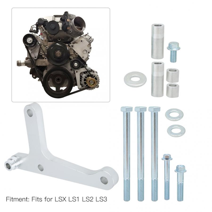 Truck Alternator Bracket Kit Low Mount CNC Accessory Fits for LSX LS1 LS2 LS3 High accuracy and good reliability Durable
