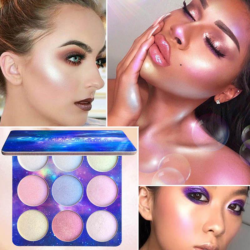 9 Colors/set Eye Shadow Powder Palette Professional Natural Glitter Shimmer Makeup Palettes Shimmer Concealer Make Up TSLM2