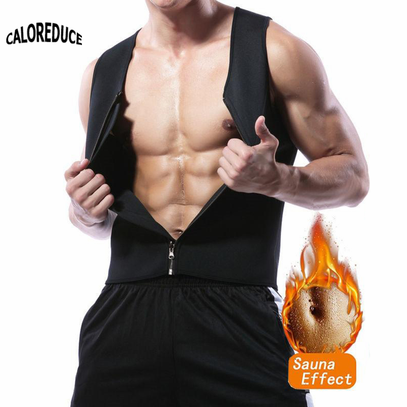 Mens Waist Trainer Vest Thermo Shaper Hot Sweat Shirt Neoprene Sauna Suit Workout Body Shaper Cami for Weight Loss Tummy Control