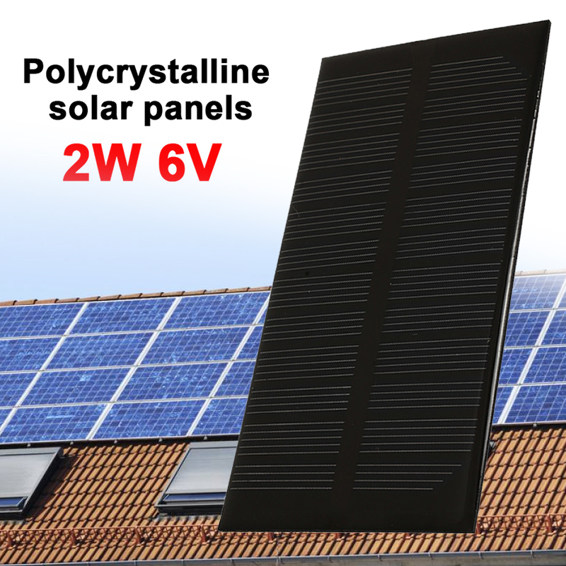 2W 6V Solar Panel Durable Solar Generator Solar Light Outdoor DC Output Waterproof Panel
