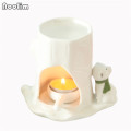 Cute Cartoon Ceramic Candle Holder Aromatherapy Fragrance Essential Oil Lamp Living Room Furnace Aroma Burner Candlestick