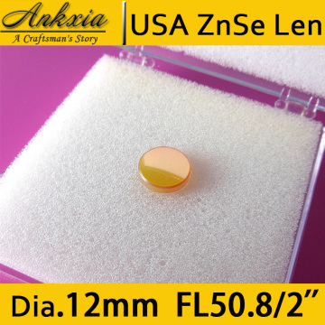 Dia 12mm Length 50.8mm USA ZnSe Co2 Laser Focus Len for Cutter Engraving Machine