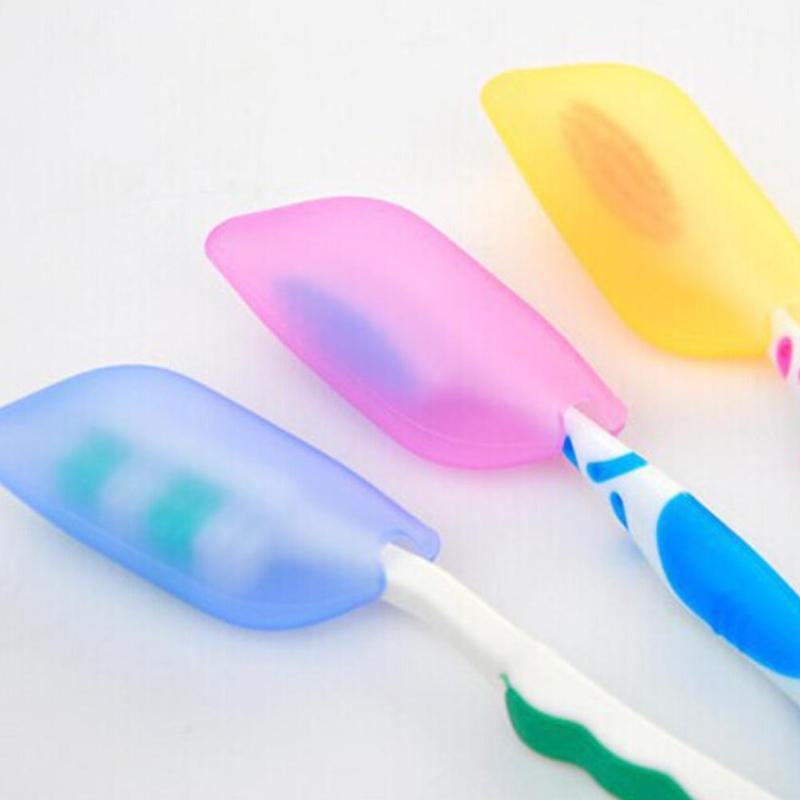 3pcs/set Silicone Toothbrush Head Cover Outdoor Travel Camping Protective Caps random colors