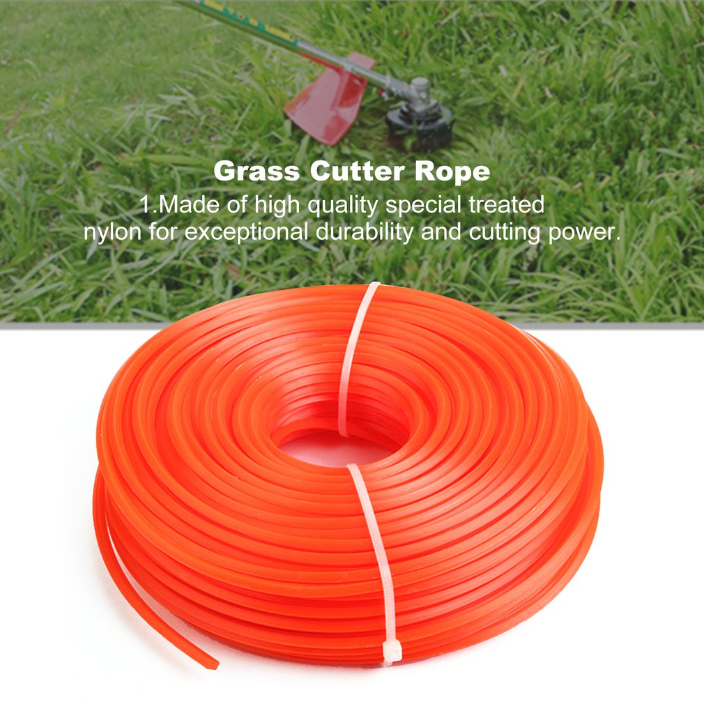 2.4mm/3.0mm Trimmer Line Strimmer Brushcutter Cord Line Long Roll Square Grass Rope Line For Lawn Mower Trimmer