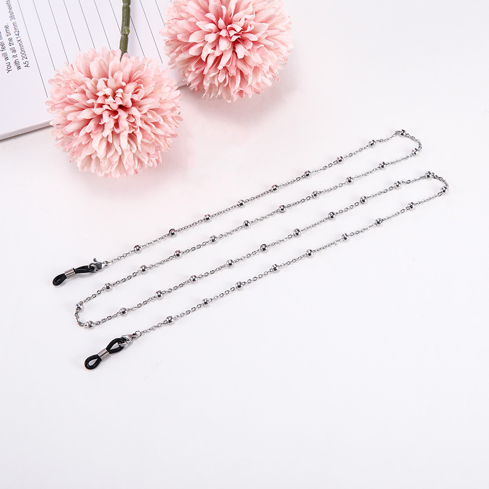 Teamer 78cm Beaded Eyeglass Chains Women Stainless Steel Sunglasses Chain Cord Holder Neck Strap Rope Reading Glasses Lanyards