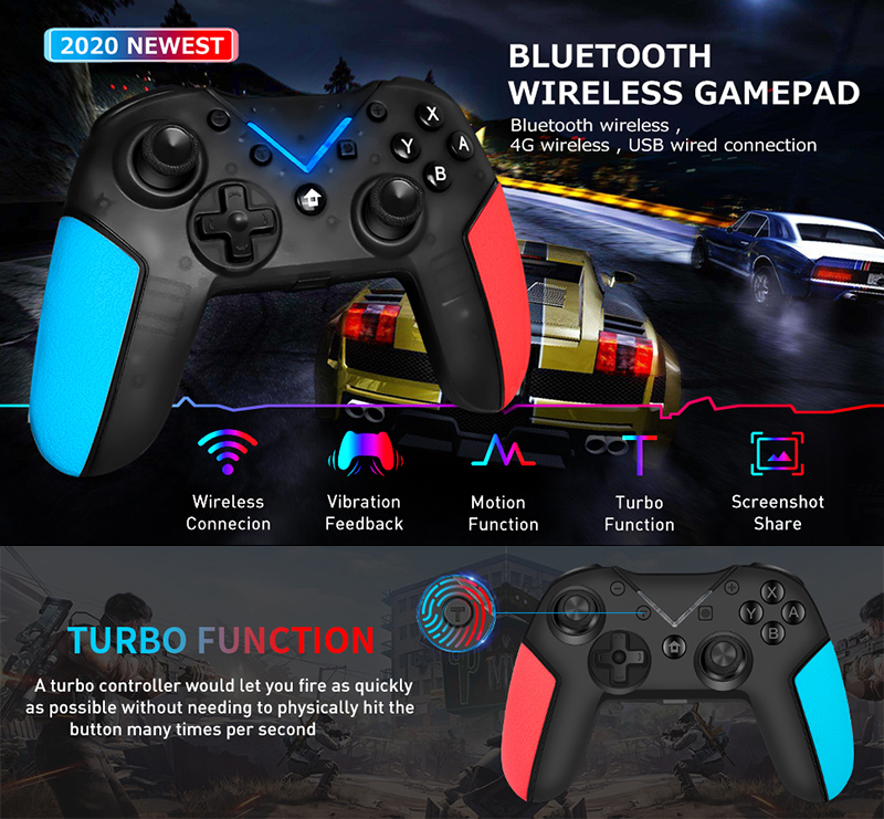 Bluetooth Gamepad Wireless Joystick Game Controller For Nintendo Switch Pro Turbo Function Controller Gamepad For Switch Console