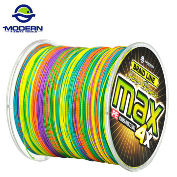 500M MODERN Fishing Line MAX Series Multicolor 1M 1color Multifilament PE Braided Fishing Rope 4 strands braid wires 8 to 90LB