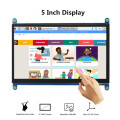 Hottest Selling 5 inch LCD Display Portable Monitor HD 800 x 480 Capacitive Touchscreen Raspberry Pi 4 Displays Touch Screen