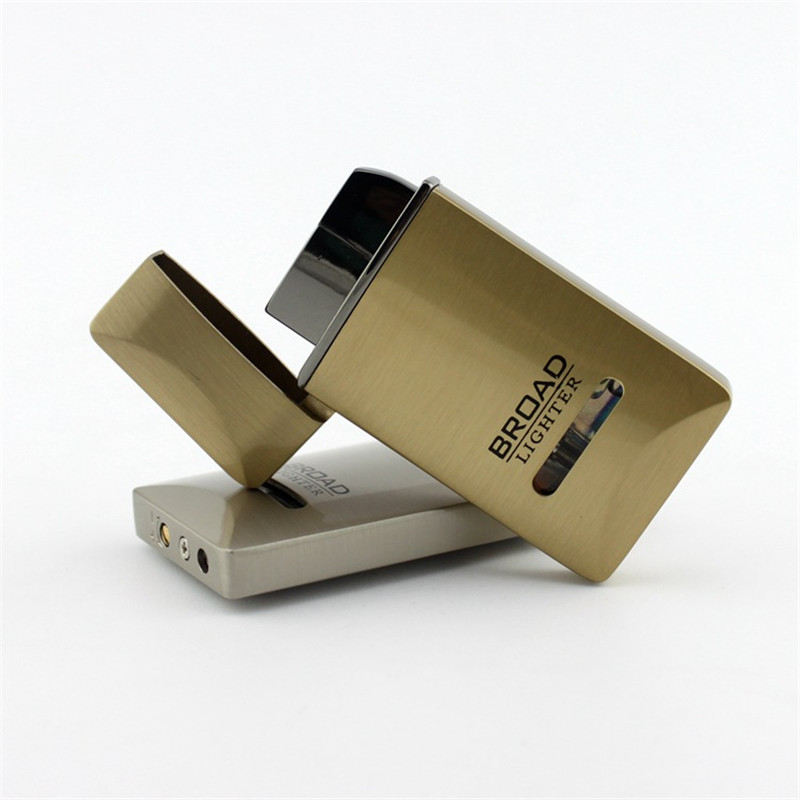 Square Open Lid Lighter Torch Turbo Windproof Metal Jet Lighter Cigar Lighter 1300 C Butane No Gas Cigarette Accessories