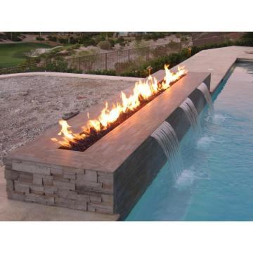 Inno living fire 48 inch stainless ethanol burner chimenea exterior