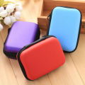 Organization Portable Storage Bag Hard Hold Case For Earphone Headphone Earbuds Mp3 USB Cable Stuff Solid Red Mini Storage Box