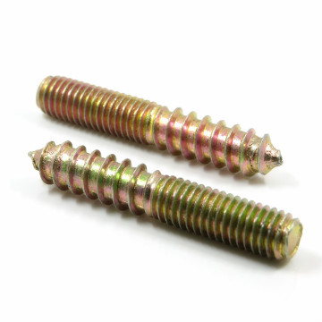 M4 M5 Hanger Bolt Wood To Metal Dowels Double Ended Furniture Fixing Self Tapping Screws Wood Thread Stud 30pcs