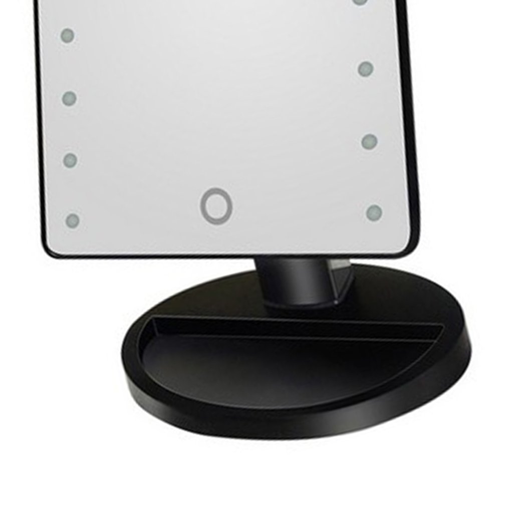 LED Lighted Makeup Mirror With Light Lamp Screen Dimmer Switch Cosmetic Beauty Desktop Stand Makeup Mirror