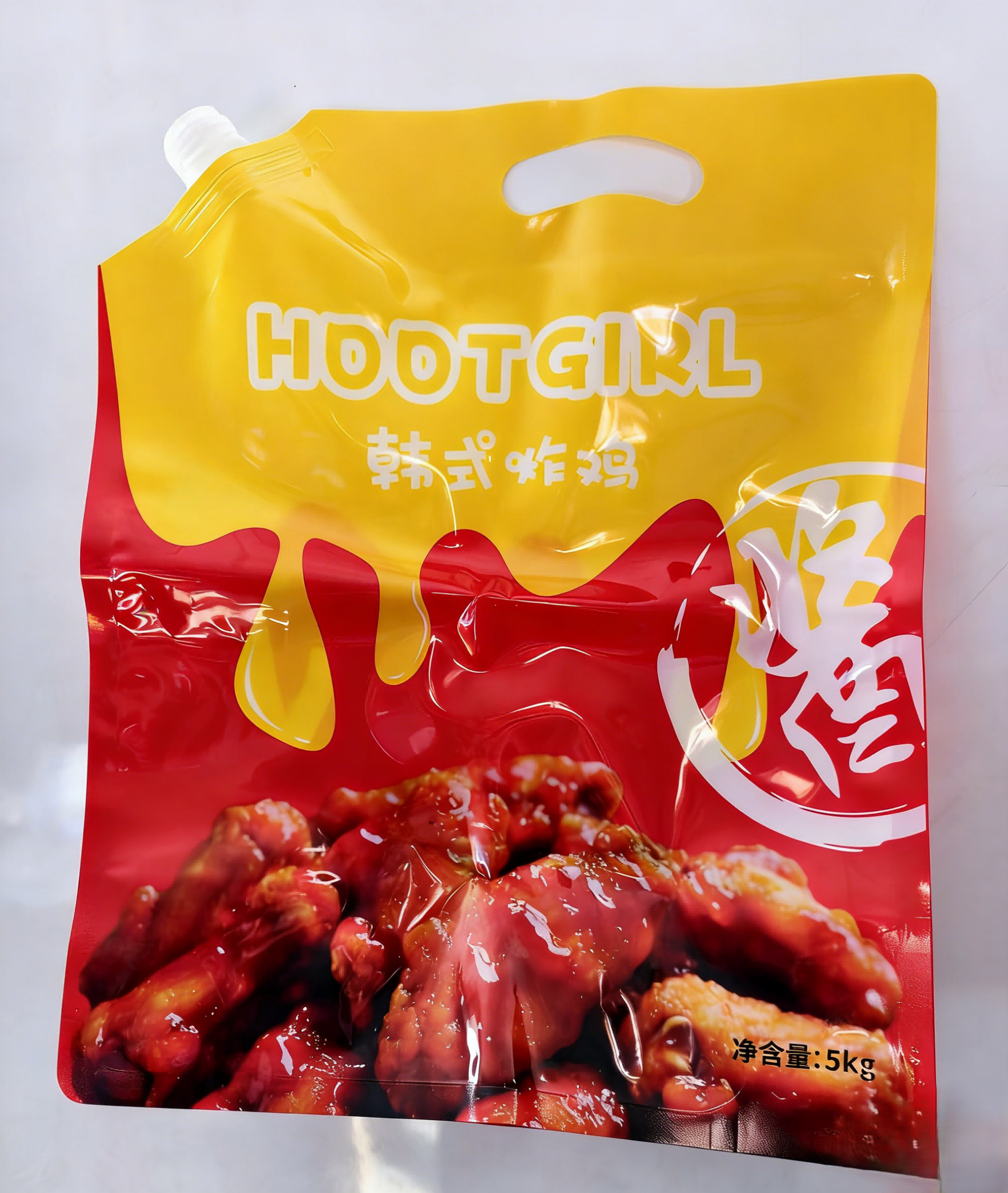 Korean Fried Chicken Sauce Stand-up Spout Pouch with Handle