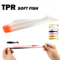 Spinpoler Super Strong TPR Material Paddle-Tail Shad Swimbait 6pcs/Pack 3.15" T Tail Shad Swimming Lures