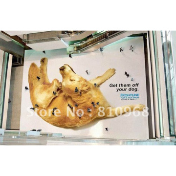 Giant advertising floor PVC vinyl self-adhesive sticker banner printing with skidproof lamination on surface