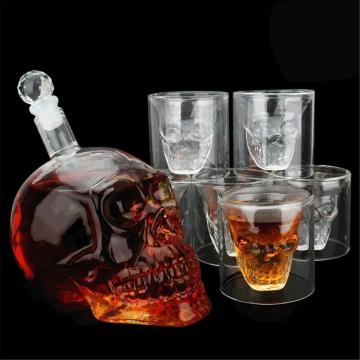 Glass Skull Bottle Creative Crystal Skull Vodka Wine Bottle 75ML/350ML/550ML/1000ML Vodka Bottle Skull Bottles