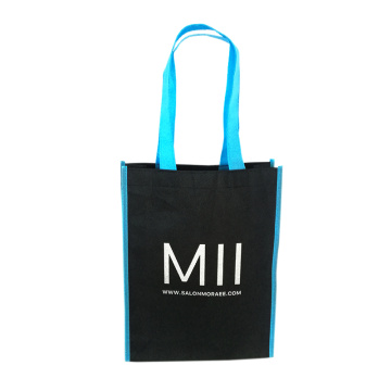 Wholesales 500pcs/lot Low MOQ Cheap Price Promotional Non Woven Shopping Carrier Bag with Thick Handle for Trade Show Giveaway