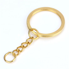 20pcs/lot Gold Key Chain Key Ring Bronze Rhodium 28mm Long Round Split Keyrings Keychain For DIY Jewelry Making Wholesale