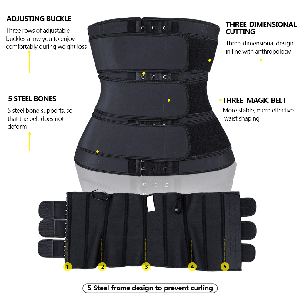 Waist Trainer Belt Corsets Steel Boned Body Shaper Women Slimming underwear shapewear women Breathable Modeling Strap