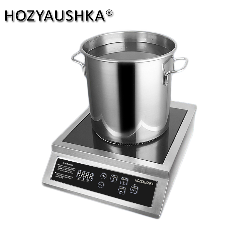 Stainless steel 3500 watt induction cooker high power plane button knob household commercial fire boiler factory direct