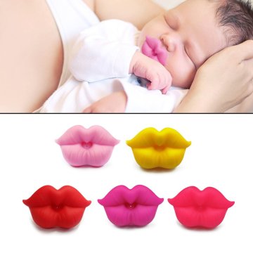 Food Grade Silicone Funny Baby Pacifiers Lip Mouth Shape Dummy Nipples Teether Toddler Pacy Orthodontic Soother Baby Pacifier