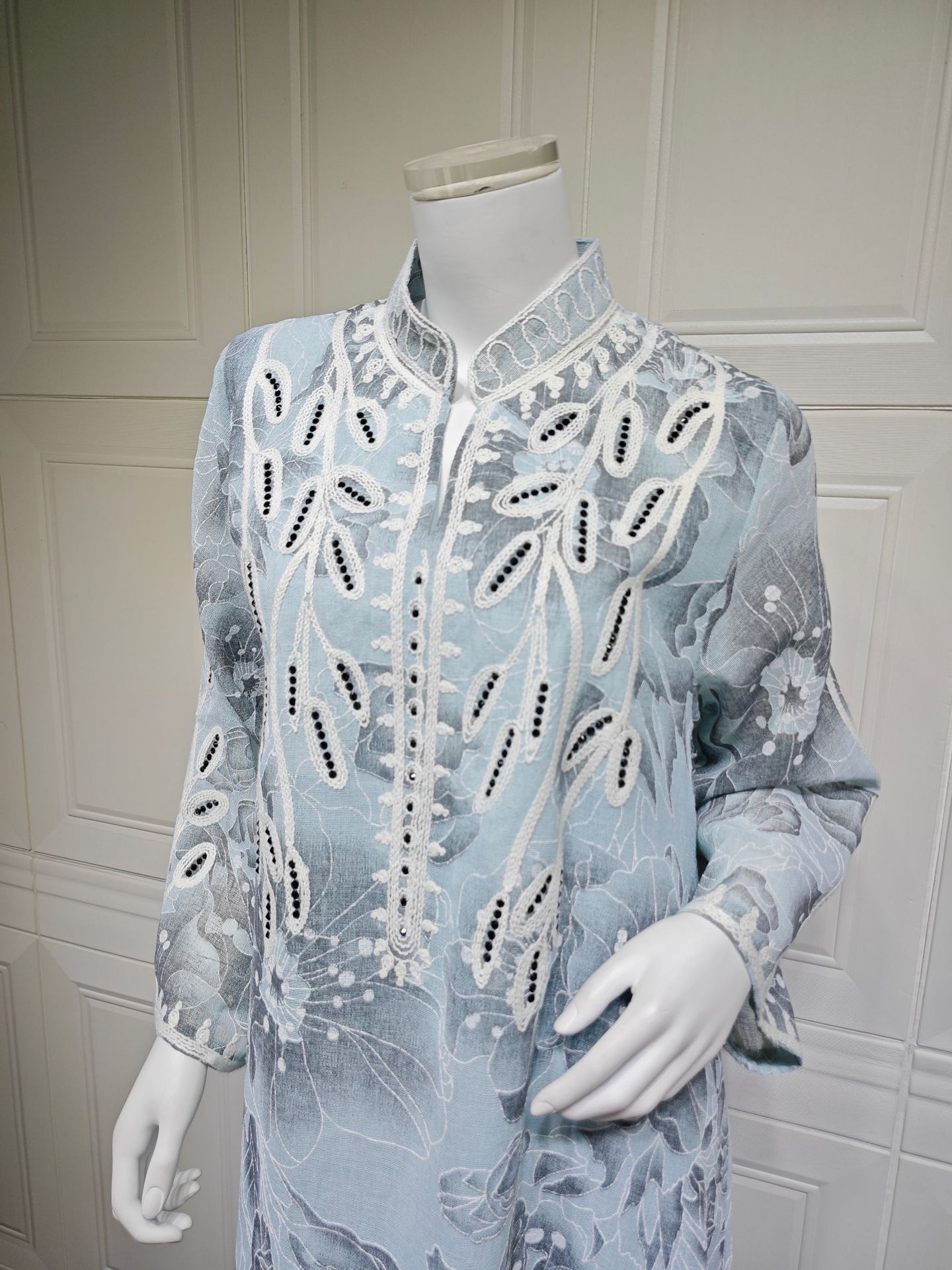 Embroidered Jalabiya Abaya Dress AB505 (8)