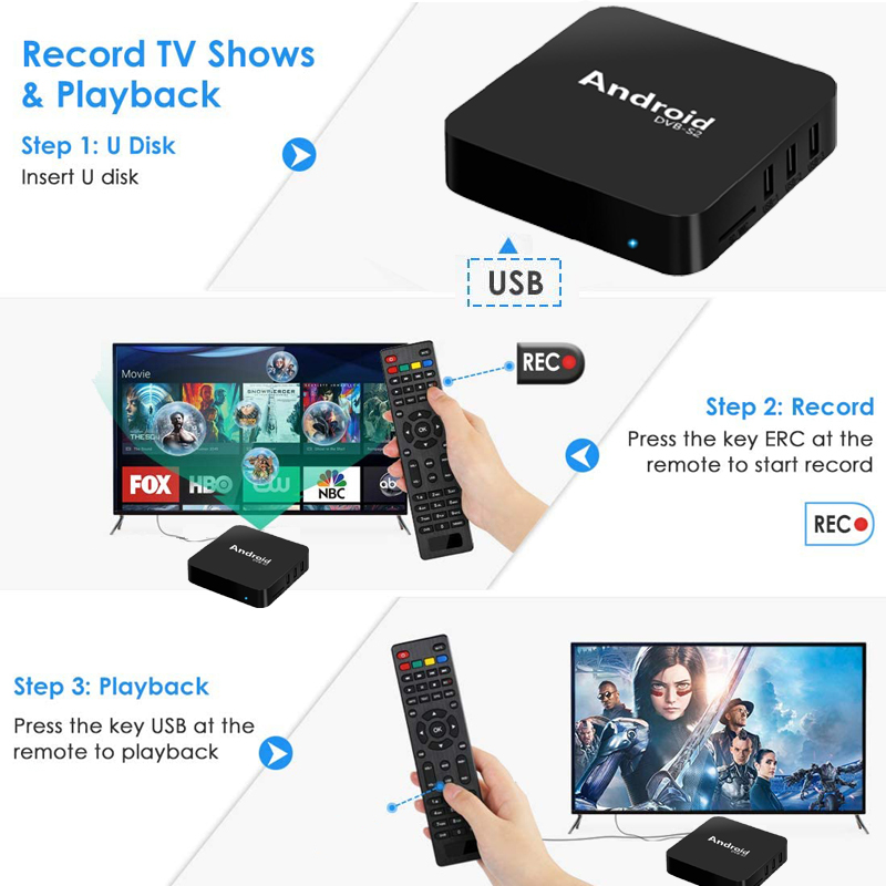 Quad core H265 Android tv box dvb s2 satellite tv receiver satellite receivers Receptor sks iks dvb-s2 decoder iptv Media player