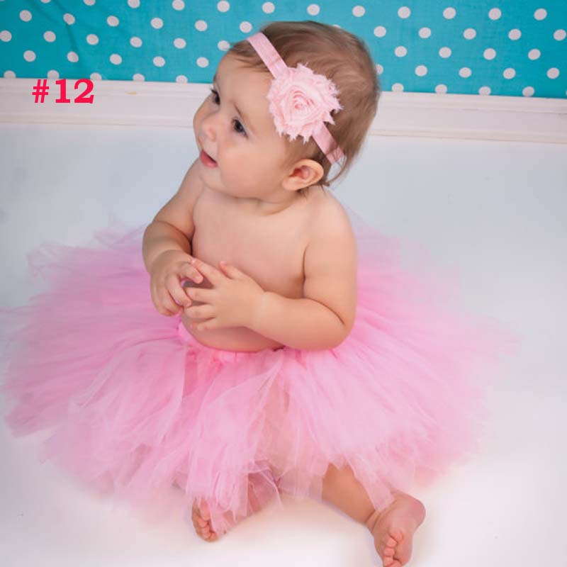 Pale Pink Baby Tutu Skirt and Headband Set Newborn Tutu Baby gown Infant Photography props Little Girl Tutu clothing TS001