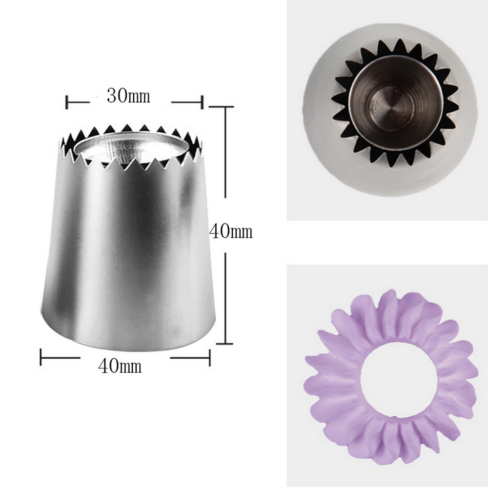 1 Pc Icing Piping Pastry Nozzle Tips Baking Tools Cream Cake Decorating Set Stainless Steel Nozzles Cupcake