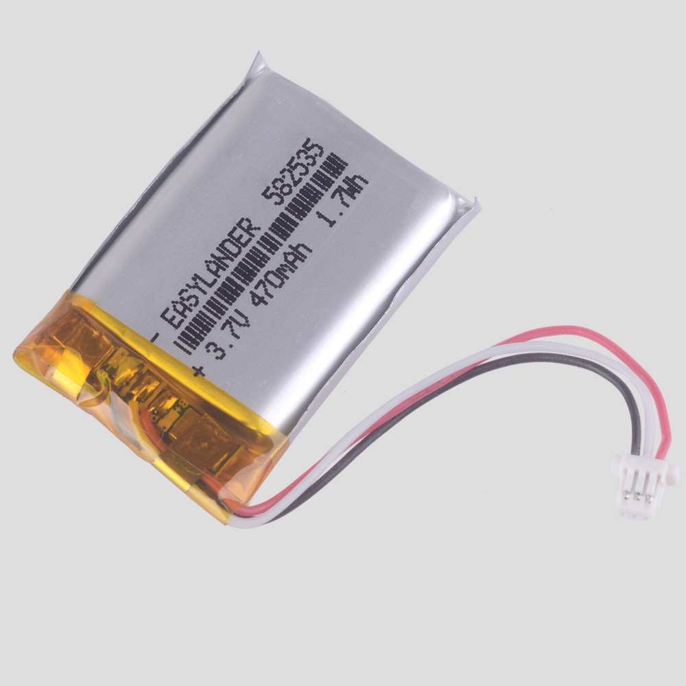 CE ROHS 582535 SP5 3.7V 470mAh Rechargeable li lithium polymer Battery For dvr navigation video recorder DVR cubex v50 hp f550g