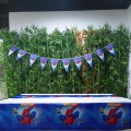 Banner And Tablecloth Kids Spiderman Birthday Superhero Party Supplies Pennant Birthday Flag Banners Boys Event Party Supplies