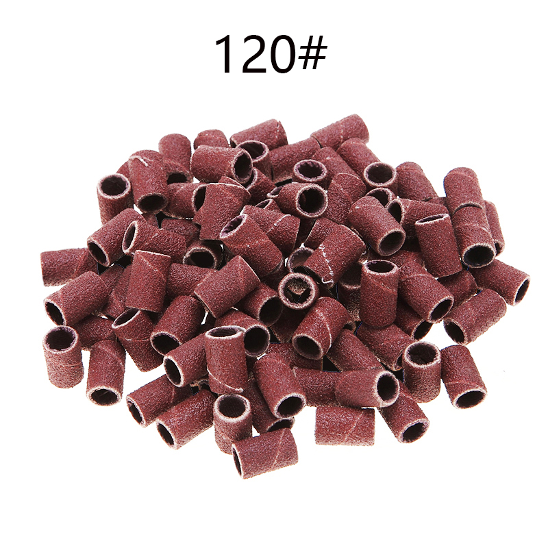 300PCS 80'' 120'' 180" Nail Art Sanding Band Gel Cuticle Rotary File for Electric Nail Drill Machine Manicure Mill Accessory