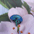 Anatomical brain badge body organ brooch think collar pin neurology medical jewelry weird Goth accessory