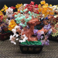 Mini Crystal Tree Bonsai Style Feng Shui Bring Wealth Luck Home Decor Birthday Gift