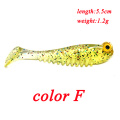 POETRYYI 1pcs 55mm 1.5g Lifelike Fish T Tail Artificial Silicon Soft Fishing Lure Worm Bait Plastic Swimbait Tackle
