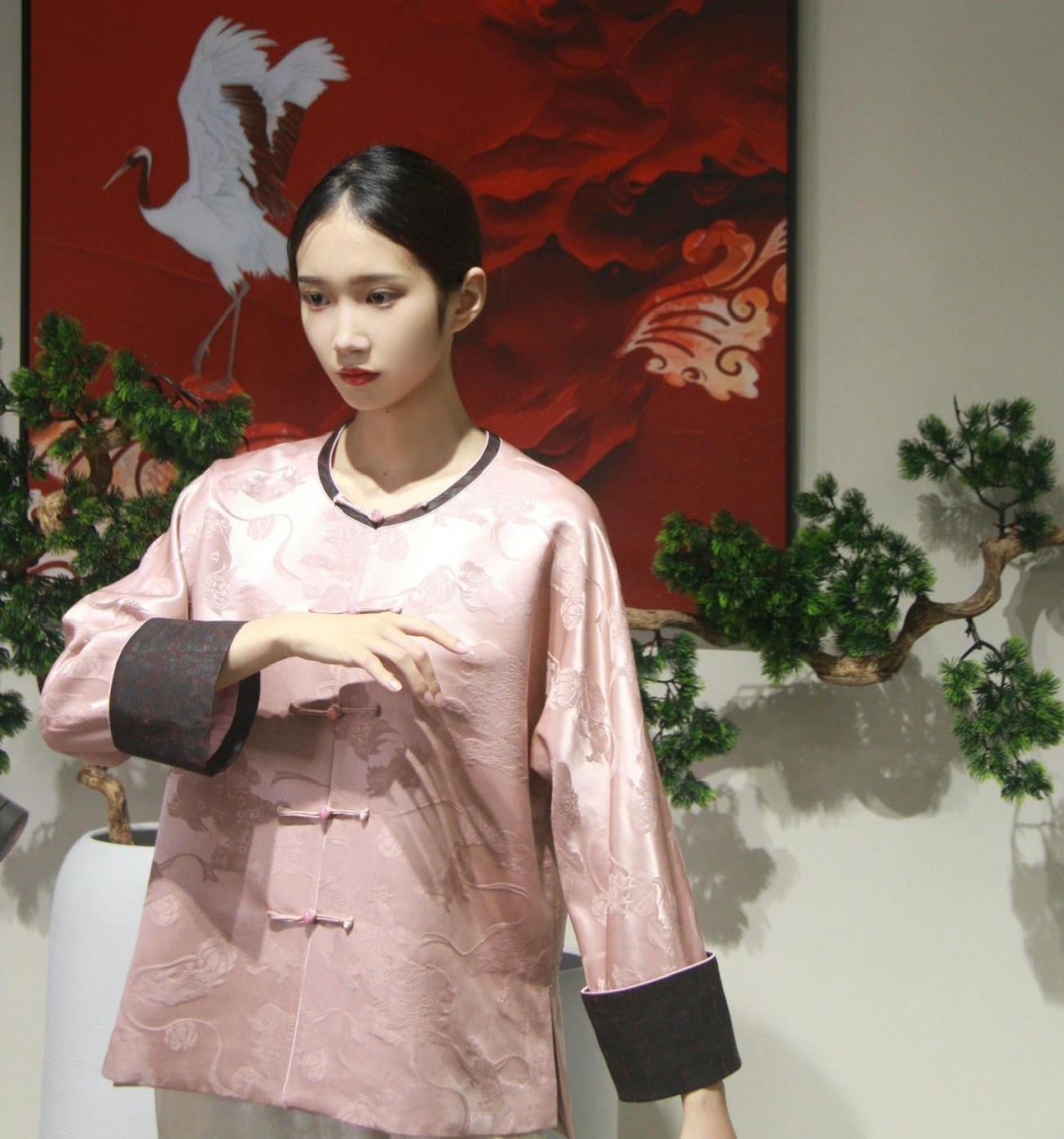 pink women's top