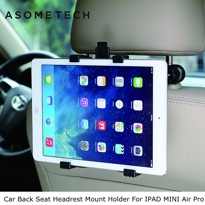 ASOMETECH Car Back Seat Headrest Mount Holder For iPad 2 3/4 Air 1 2 ipad mini 1/2/3/4 SAMSUNG Mipad 2 Tablet PC Stands Bracket