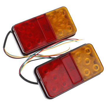 2pcs 12V 10 LED Truck Car Trailer Rear Taillight Stop Durable Indicator Lamp 150*80*28mm Dongfeng JETTING ABS