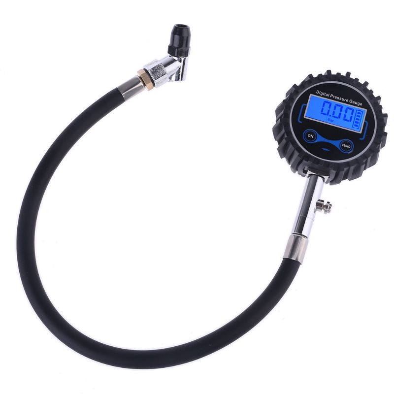 Digital Tire Pressure Gauge 200 PSI Interchangeable Air Chuck for Cars Motorcycle Rv SUV Truck TPMS Bike Tyre
