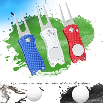 Foldable Golf Divot Tool with Golf Ball Tool Pitch Groove Cleaner Golf Training Aids Golf Accessories putting