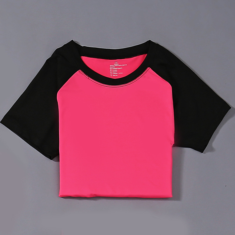BLESSKISS Yoga Shirt Sport Running Quick Dry Tank Elastic Fitting Tshirt Fitness Women GYM Top Clothing Workout T Shirt Wear